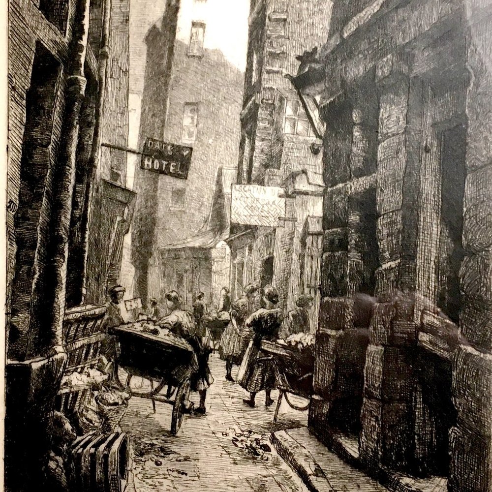 “Paris, Rue de Venise” Etching, Artist-Signed + Numbered